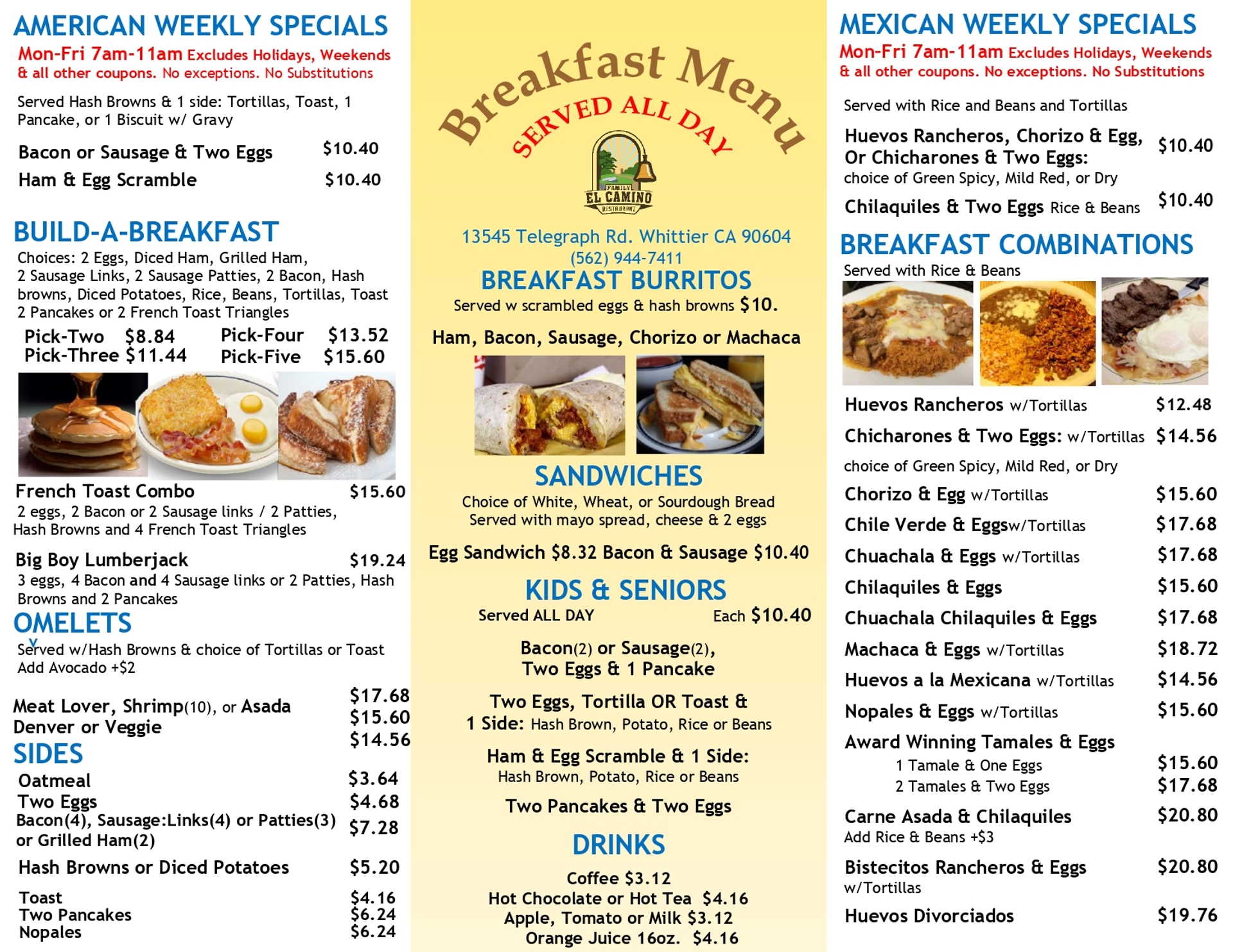 Breakfast Menu