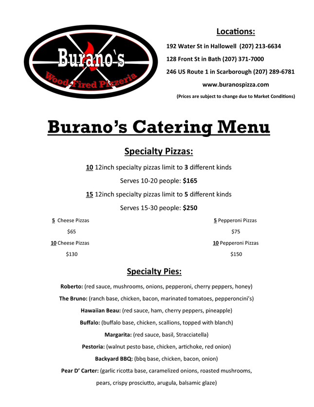 Catering Meny Page 1