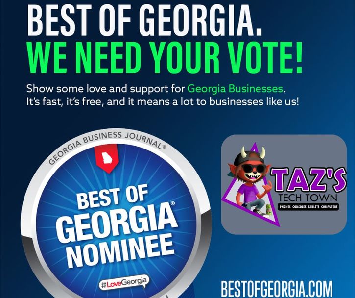 Taz's Tech Town is a Best of Georgia Nominee for Best Computer Hardware & Repair Services in St. Marys, Georgia.